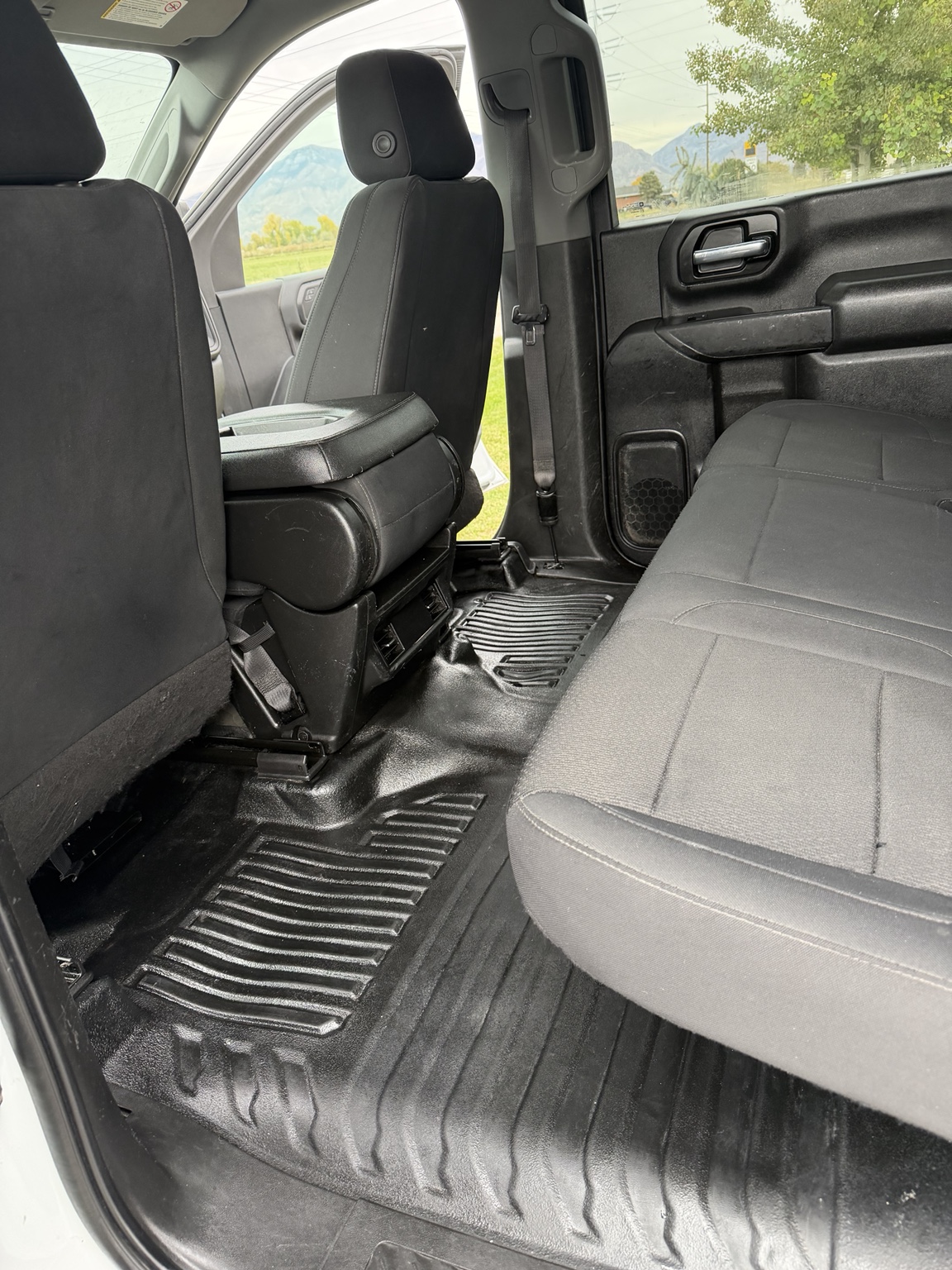 Truck interior after